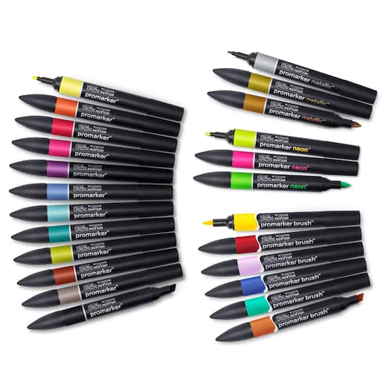 Winsor & Newton® ProMarker™ 24+1 Mixed Marker Set